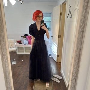 A navy blue dress size small